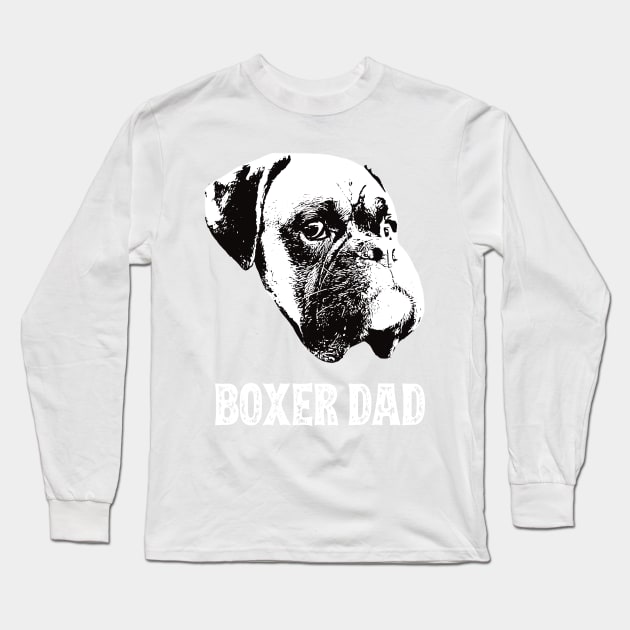 Boxer Dog Dad Long Sleeve T-Shirt by DoggyStyles